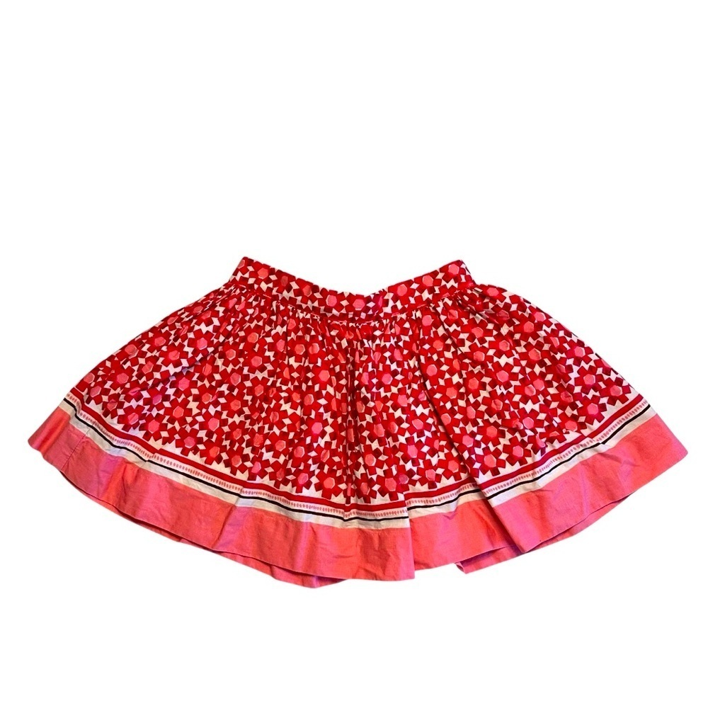 Kate Spade | Little Girl Red & Pink Geometric Print Skirt Size 4T